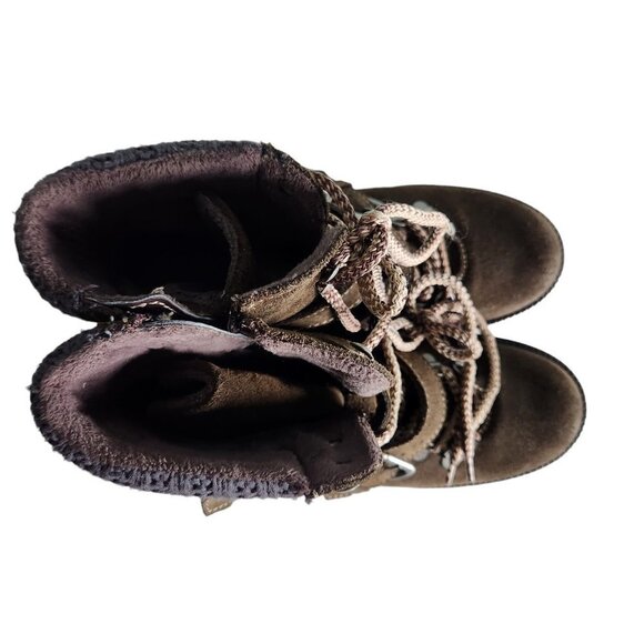 Bos & Co Corral Shoes Women's 38 7.5 Brown Waterproof Suede Boots Lace Up - Picture 5 of 10